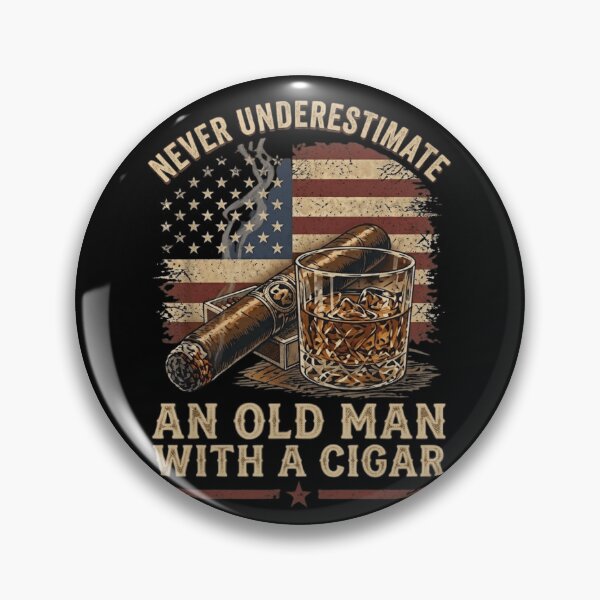 Item preview, Never Underestimate An Old Man With A Cigar American Flag Whiskey designed and sold by haitrieuic96.