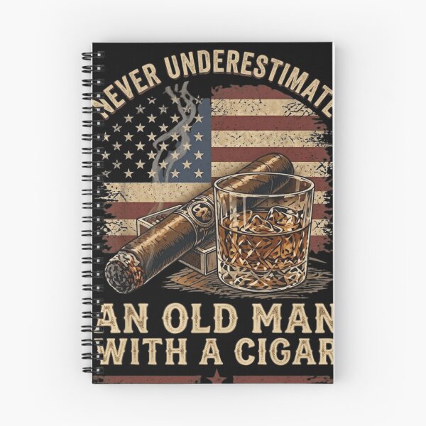 Artikelvorschau, Unterschätze niemals einen alten Mann mit einer Zigarre. Amerikanischer Flaggen-Whiskey entworfen und verkauft von haitrieuic96.