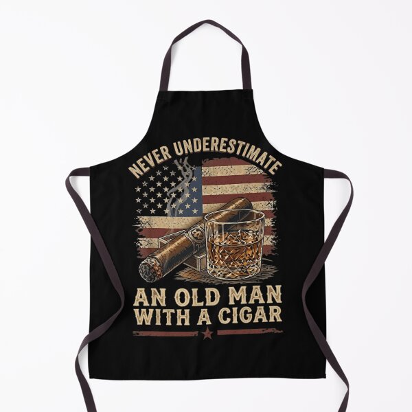Artikelvorschau, Unterschätze niemals einen alten Mann mit einer Zigarre. Amerikanischer Flaggen-Whiskey entworfen und verkauft von haitrieuic96.