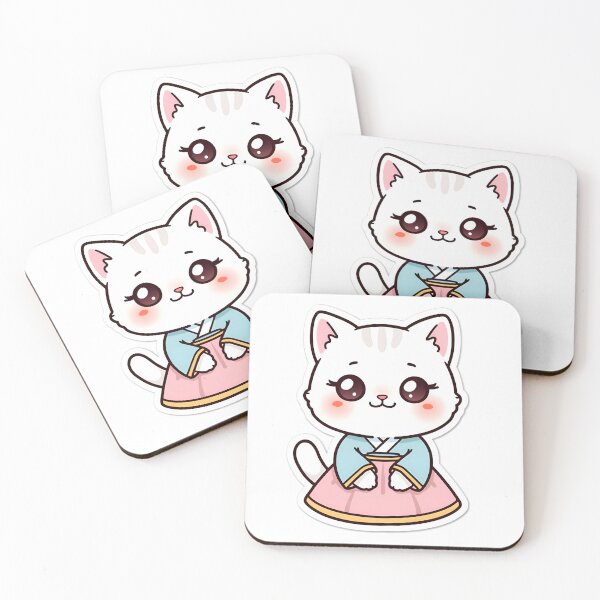 Item preview, Cute Cat Wearing Korean Hanbok Sticker designed and sold by KooksStudio.