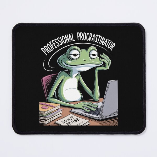 Item preview, Professional Procrastinator Funny Lazy Frog Meme Office Humor Gift designed and sold by Say It With Ink.