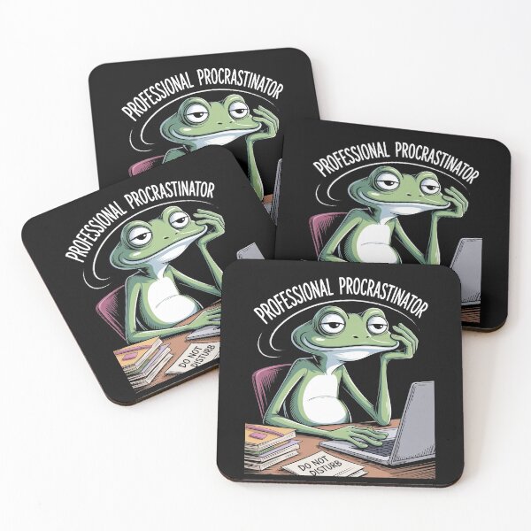 Item preview, Professional Procrastinator Funny Lazy Frog Meme Office Humor Gift designed and sold by Say It With Ink.