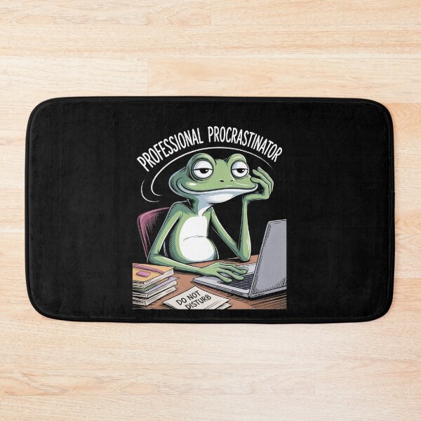 Item preview, Professional Procrastinator Funny Lazy Frog Meme Office Humor Gift designed and sold by Say It With Ink.