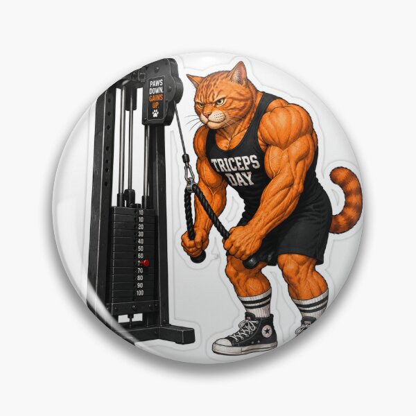 Item preview, Tri-cep Pull Down Orange Cat designed and sold by Aggressively Average .