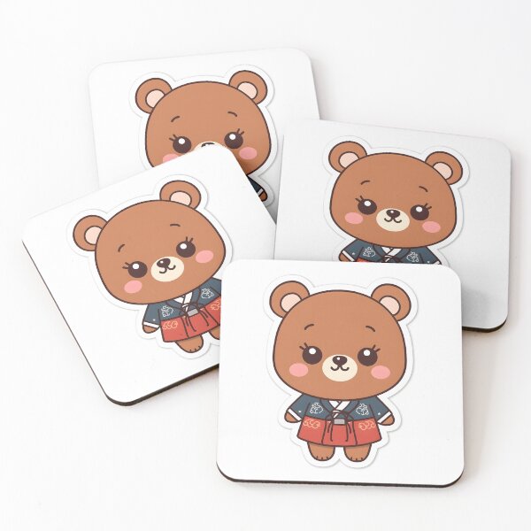 Item preview, Cute Bear Wearing Korean Hanbok Sticker designed and sold by KooksStudio.