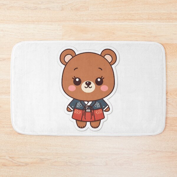 Item preview, Cute Bear Wearing Korean Hanbok Sticker designed and sold by KooksStudio.