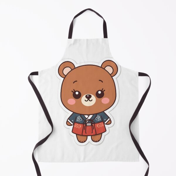Item preview, Cute Bear Wearing Korean Hanbok Sticker designed and sold by KooksStudio.