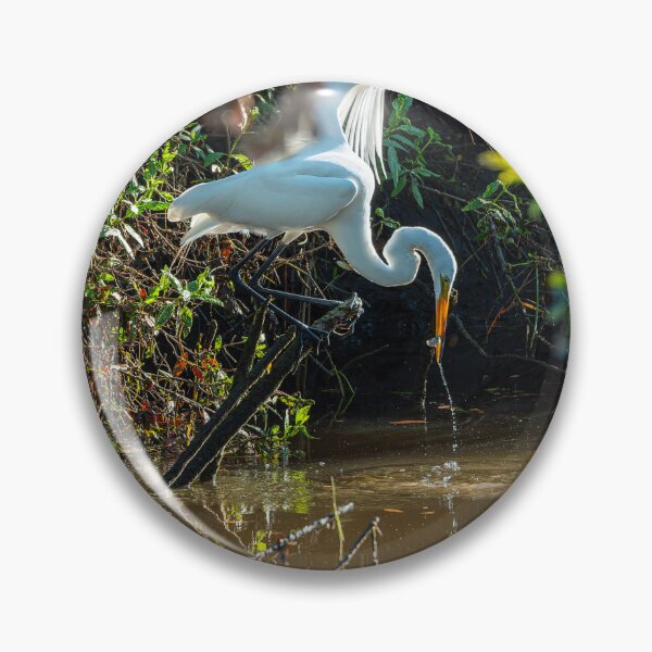 Item preview, Great Egret With a Fish It Caught designed and sold by Pondside-Pics.