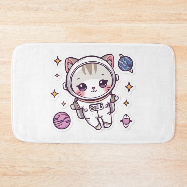 Item preview, Cute Space Cat Astronaut Kawaii Sticker designed and sold by KooksStudio.