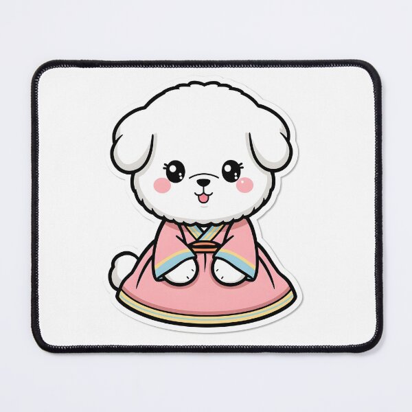 Item preview, Cute Dog Wearing Korean Hanbok Sticker designed and sold by KooksStudio.