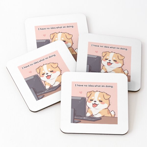 Item preview, No Idea Puppy – Funny Relatable Office Dog designed and sold by The Creative Chaos Shop✨️.