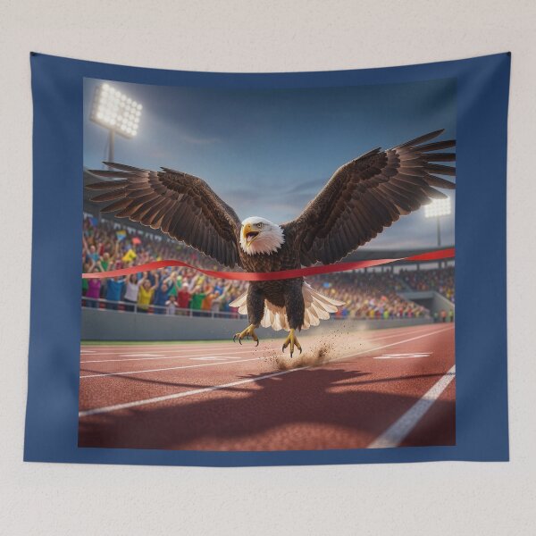 Item preview, Eagle Crosses the Finish Line designed and sold by Tridentulus.