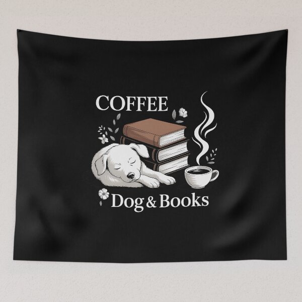 Item preview, Cute Coffee Dog Books Lover designed and sold by SapfireStuArt.