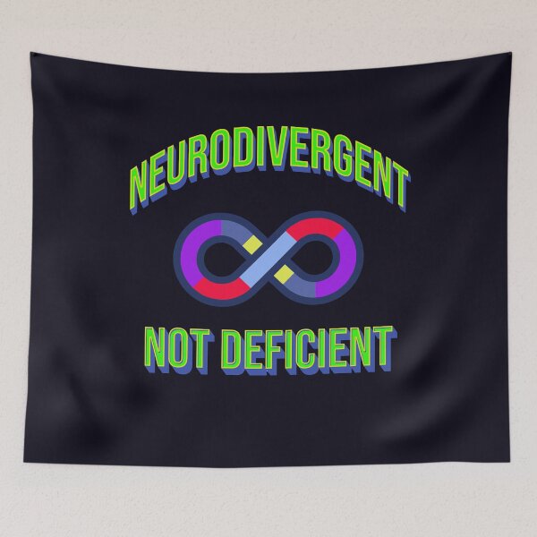 Item preview, Neurodivergent Not Deficient Infinity symbol T-shirt designed and sold by Swanny's Custom T-shirt and Gift Designs.