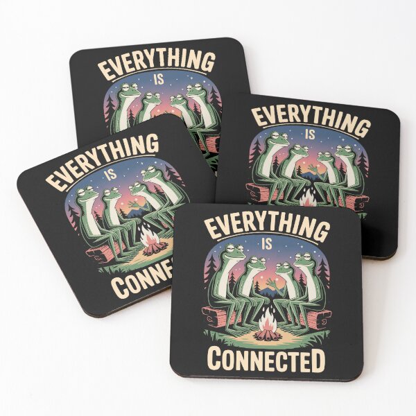 Item preview, Everything Is Connected Funny Conspiracy Theorist Frog Meme designed and sold by Say It With Ink.