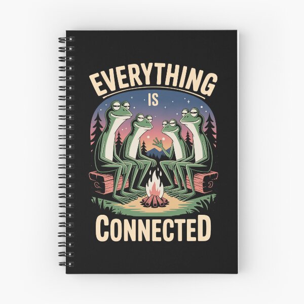 Item preview, Everything Is Connected Funny Conspiracy Theorist Frog Meme designed and sold by Say It With Ink.
