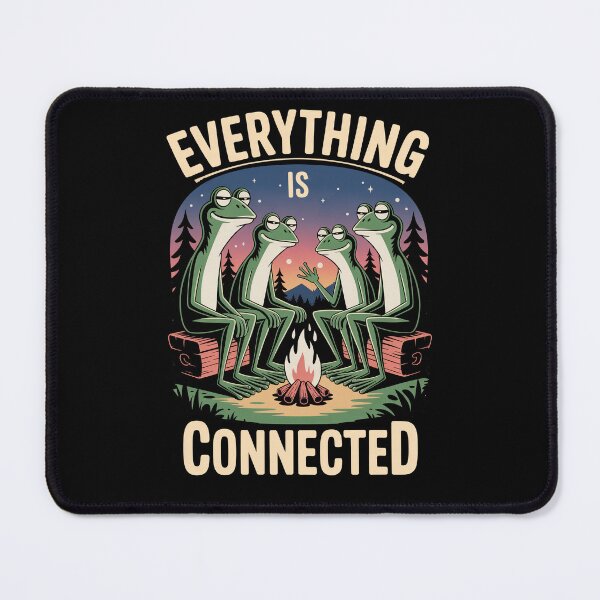 Item preview, Everything Is Connected Funny Conspiracy Theorist Frog Meme designed and sold by Say It With Ink.