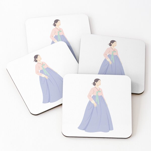 Item preview, Korean Hanbok Woman Art Print -  Elegant Traditional Korean Fashion Wall Decor designed and sold by KooksStudio.