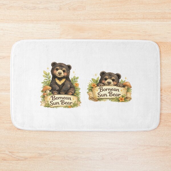 Item preview, Cute Bornean Sun Bear Watercolor Sticker designed and sold by Design by Miiaarts.