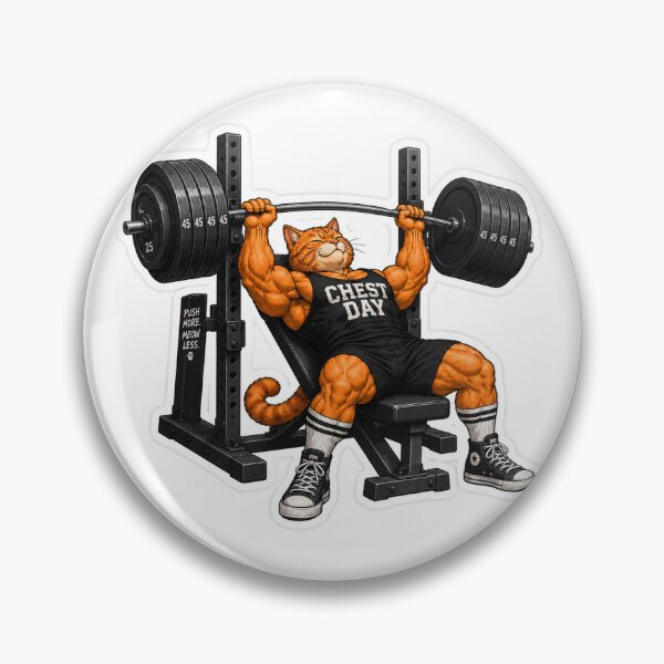 Item preview, Swole Kitty Bench Press designed and sold by Aggressively Average .