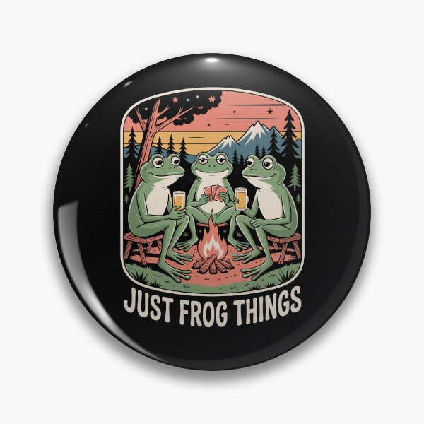 Item preview, Just Frog Things Funny Frog Campfire Meme Gift designed and sold by Say It With Ink.