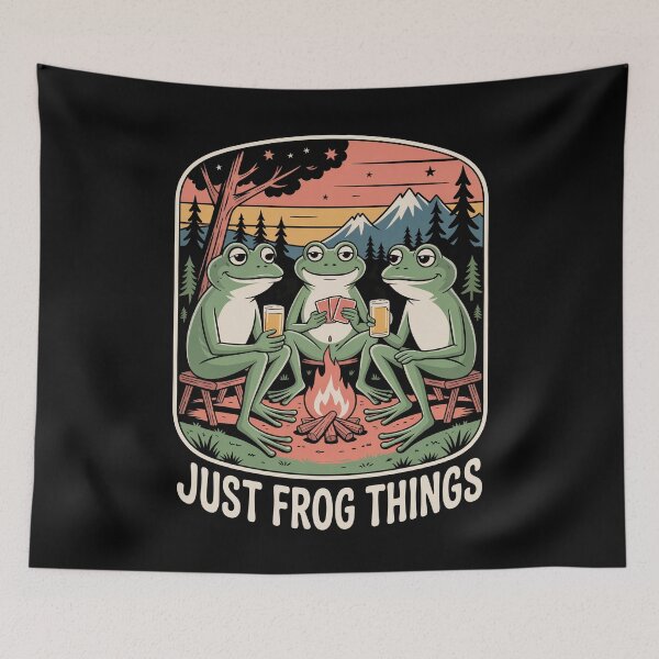 Item preview, Just Frog Things Funny Frog Campfire Meme Gift designed and sold by Say It With Ink.