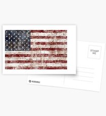 Merica Rustic American Flag 101 Postcards