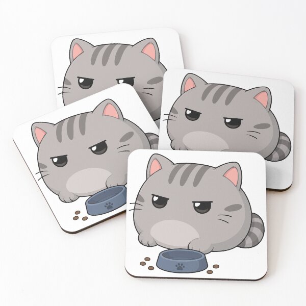 Item preview, Nothing To Eat - Annoyed Kitty Empty Food Bowl designed and sold by Vanilla-Girl.