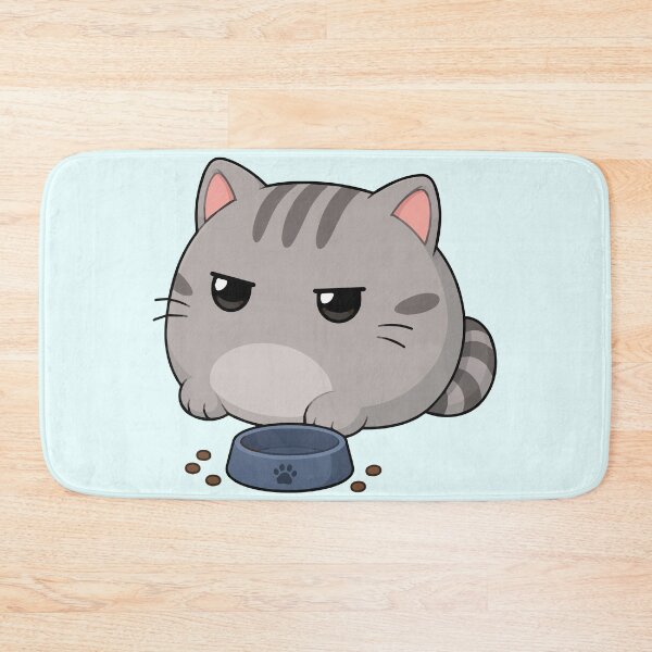 Item preview, Nothing To Eat - Annoyed Kitty Empty Food Bowl designed and sold by Vanilla-Girl.