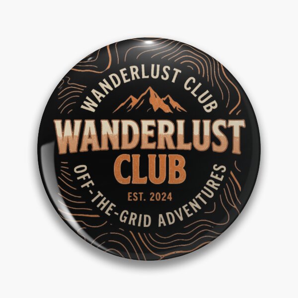Item preview, Wanderlust Club Off The Grid Adventure Retro Topography designed and sold by RoyalDeluxGo.