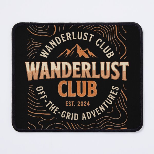 Item preview, Wanderlust Club Off The Grid Adventure Retro Topography designed and sold by RoyalDeluxGo.