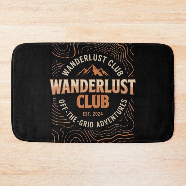 Item preview, Wanderlust Club Off The Grid Adventure Retro Topography designed and sold by RoyalDeluxGo.