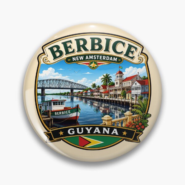 Item preview, Berbice, Guyana - New Amsterdam Riverfront designed and sold by Myra365Art.