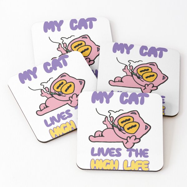 Item preview, My Cat Lives The High Life Funny Stoner Cat designed and sold by GenZFashion000.