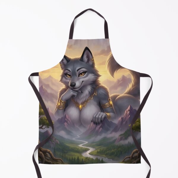 Item preview, Giantess Wolf Goddess of the Valley - Fantasy Anthroporphic Art designed and sold by Trevor Cutler.