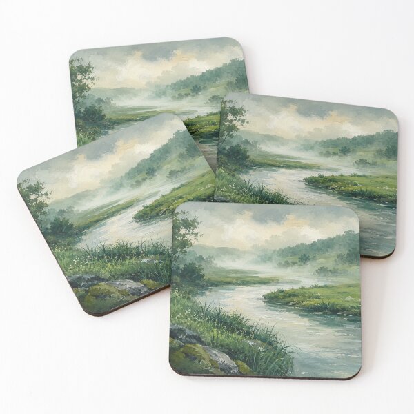 Item preview, Misty River Landscape Art designed and sold by SaryaSmyth19.