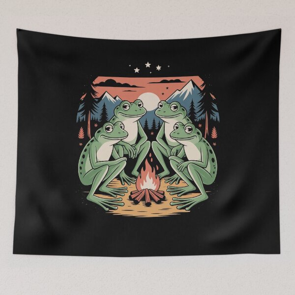 Item preview, The Frogs Are Busy Funny Frog Conspiracy Secret Meeting Meme designed and sold by Say It With Ink.