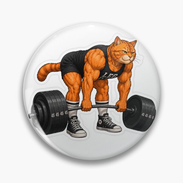Item preview, Swole Kitty Deadlift designed and sold by Aggressively Average .