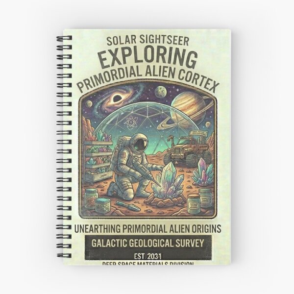Item preview, Solar Sightseer Exploring Primordial Alien Cortex Shirt | Retro Sci-Fi Astronaut Space Explorer Tee designed and sold by Baby Adee Collective.