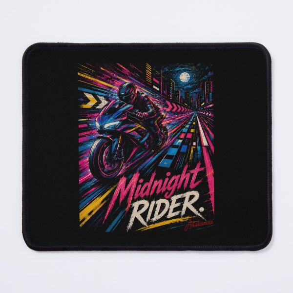 Item preview, Midnight Rider Neon Motorcycle Pop Art designed and sold by Artisticanvas.