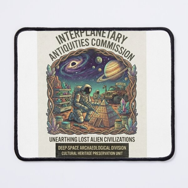 Item preview, Interplanetary Antiquities Commission Shirt | Alien Archaeology Retro Sci-Fi Astronaut Tee designed and sold by Baby Adee Collective.