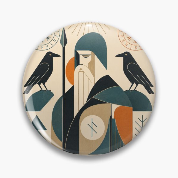 Item preview, Odin — Seeker of Wisdom | Mid-Century Modern Norse Art Print designed and sold by Urbantheseus.