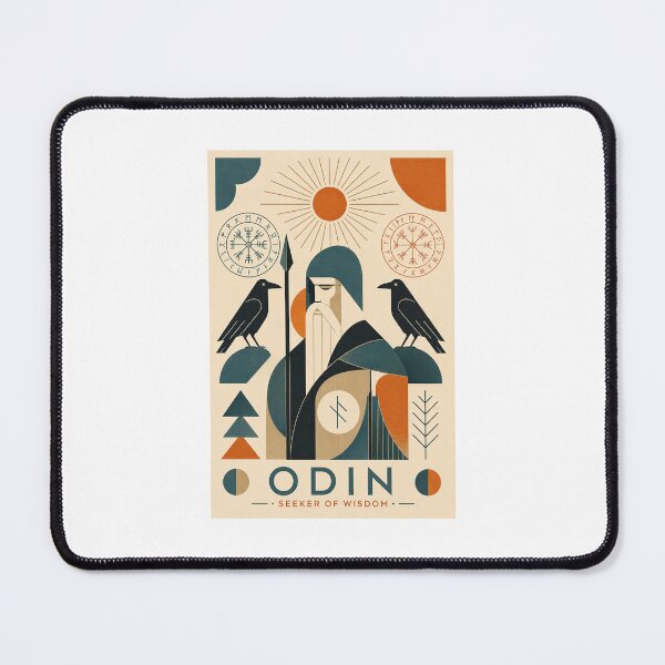 Item preview, Odin — Seeker of Wisdom | Mid-Century Modern Norse Art Print designed and sold by Urbantheseus.