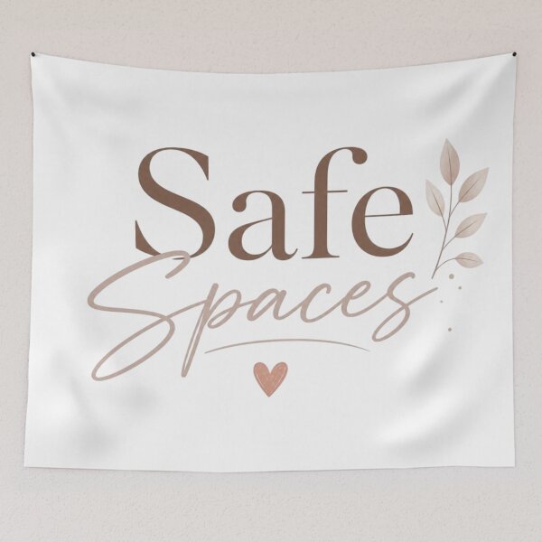 Item preview, Safe Spaces | Cozy Minimalist Typography Design designed and sold by Irene Catchmind.