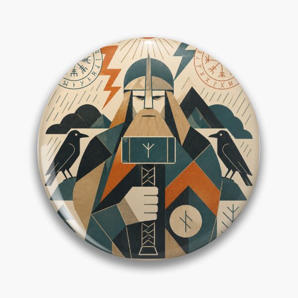 Item preview, Thor — Warden of Storms | Mid-Century Modern Norse Poster  designed and sold by Urbantheseus.