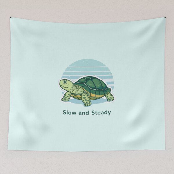 Item preview, Slow And Steady Turtle Shirt Cute Turtle Gift Tortoise Lover Nature Patient Quote Tee designed and sold by Sky-bully.