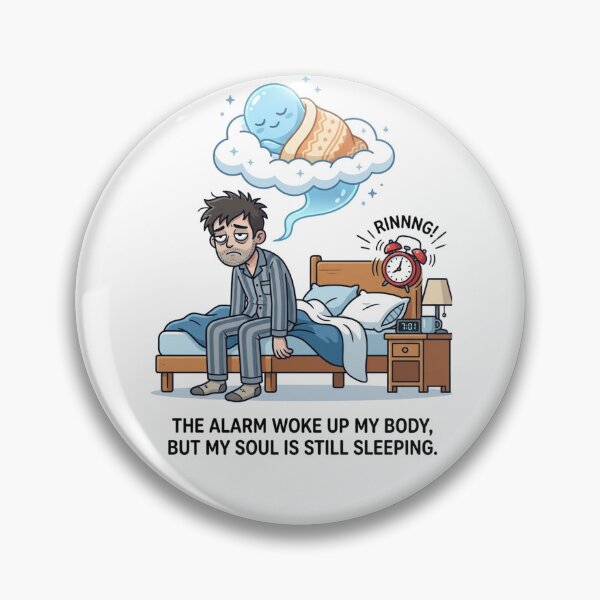 Item preview, Funny Morning Alarm Sleepy Soul Out Of Body Cartoon designed and sold by TaiwanMemory.
