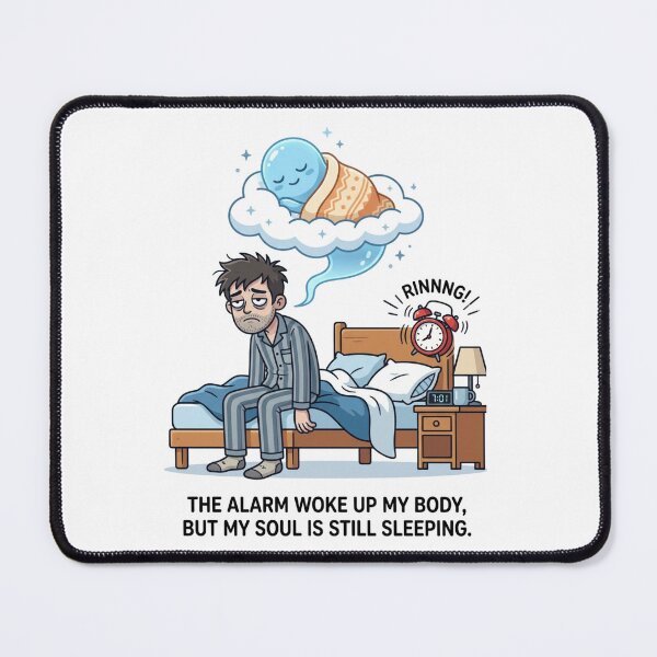 Item preview, Funny Morning Alarm Sleepy Soul Out Of Body Cartoon designed and sold by TaiwanMemory.