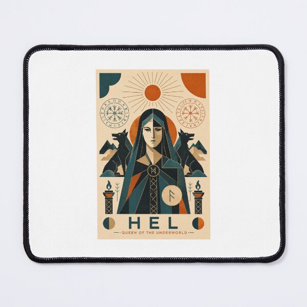 Item preview, Hel — Queen of the Underworld | Mid-Century Modern Norse Poster designed and sold by Urbantheseus.