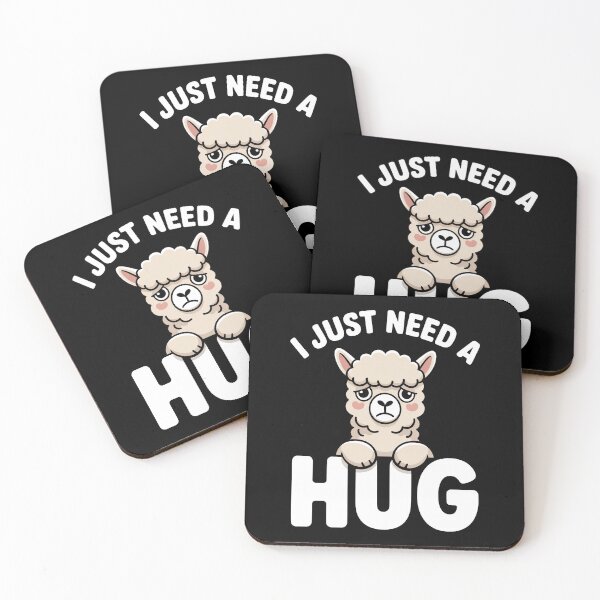 Item preview, I Just Need A Hug Alpaca Cute Funny Mood Gift designed and sold by Say It With Ink.